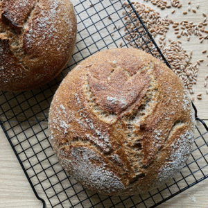 fresh milled sourdough loaf bread